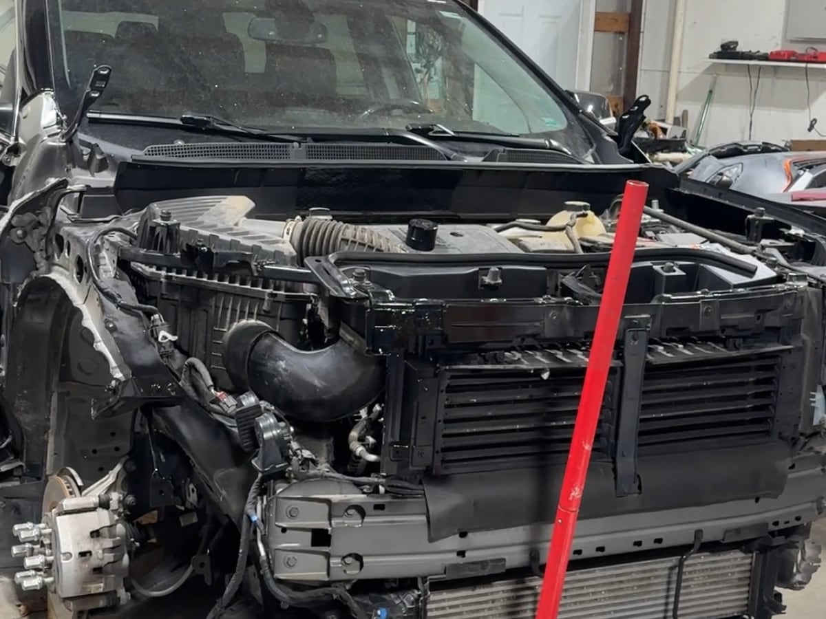 Front-end repair, before repair